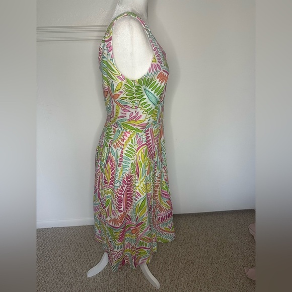 Tahari multi color  A-Line V-Neck Sundress size 8 new - Picture 5 of 9
